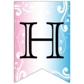 ハッピーバースデー🎈ピンクとブルー バンティングフラッグ (第2の旗)