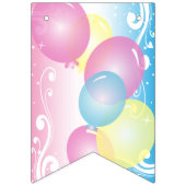 ハッピーバースデー🎈ピンクとブルー バンティングフラッグ (第1の旗)