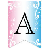 ハッピーバースデー🎈ピンクとブルー バンティングフラッグ (第3の旗)