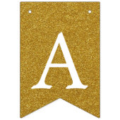 ハッピーバースデーピンクと金ゴールドバナー バンティングフラッグ (第3の旗)