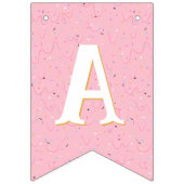 ハッピーバースデーピンクアイスクリーム バンティングフラッグ (第3の旗)