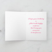 ハッピーバースデーピンクカーネーション カード (内部)