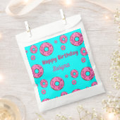 ハッピーバースデーピンククリームドナッツブルー フェイバーバッグ (クリップ留めされた状態)