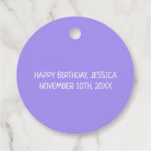 ハッピーバースデーピンクドーナツドーナツデイガール紙 フェイバータグ (裏面)