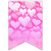 ハッピーバースデーピンクハートパーティー バンティングフラッグ (第1の旗)