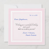 ハッピーバースデーピンクバレリナダンサーガール (裏面)