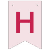 ハッピーバースデーピンクパーティー バンティングフラッグ (第2の旗)