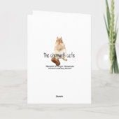 ハッピーバースデーピンクピーオンブーケイラストレーション カード (裏面)