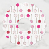 ハッピーバースデーピンクフロストケーキポップパーティー ワイングラスタグ (裏面)