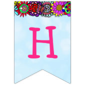 ハッピーバースデーピンクプリンセスバナー バンティングフラッグ (第2の旗)