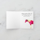 ハッピーバースデーピンクホース カード (内部)