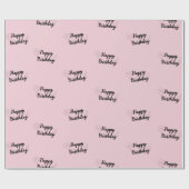 ハッピーバースデーピンクラッピング紙 ラッピングペーパー (フラット)