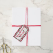 ハッピーバースデーピンクレッドスイートストロベリーベリー ギフトタグ (より糸付き)