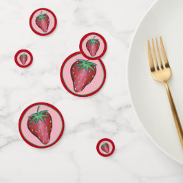 ハッピーバースデーピンクレッドスイートストロベリーベリー コンフェッティ