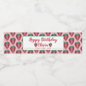 ハッピーバースデーピンクレッドスイートストロベリーベリー ペットボトルラベル (シングルラベル)