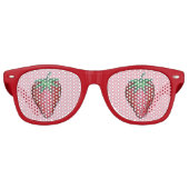ハッピーバースデーピンクレッドスイートストロベリーベリー レトロサングラス (正面)