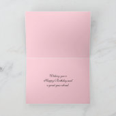 ハッピーバースデーピンクローズインガーデン カード (内部)