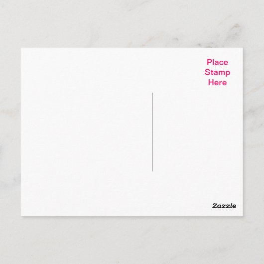 ハッピーバースデーピンクローズ挨拶はがき ポストカード (裏面)