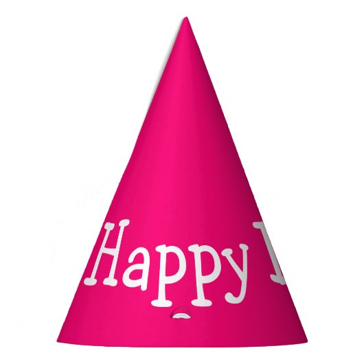 ハッピーバースデーピンク パーティーハット (左)