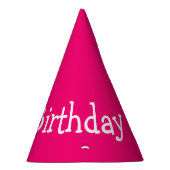 ハッピーバースデーピンク パーティーハット (右)