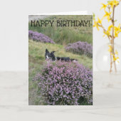 ハッピーバースデー'ピープボー'コリー誕生日カード カード (黄色い花)