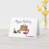 ハッピーバースデーファッションカード カード (黄色い花)