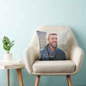 ハッピーバースデーファミリーパパ男性フォトパーソナライズ クッション (椅子)