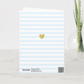 ハッピーバースデーファンシーバラブルーベリーグリーティングカード カード (裏面)