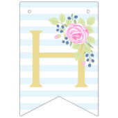 ハッピーバースデーファンシーバラブルーベリーバンティンバナー バンティングフラッグ (第2の旗)