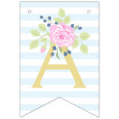 ハッピーバースデーファンシーバラブルーベリーバンティンバナー バンティングフラッグ (第3の旗)