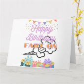 ハッピーバースデーファートオン カード (黄色い花)