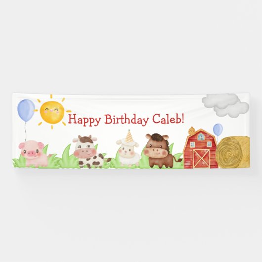 ハッピーバースデーファームバナー 横断幕 (横)