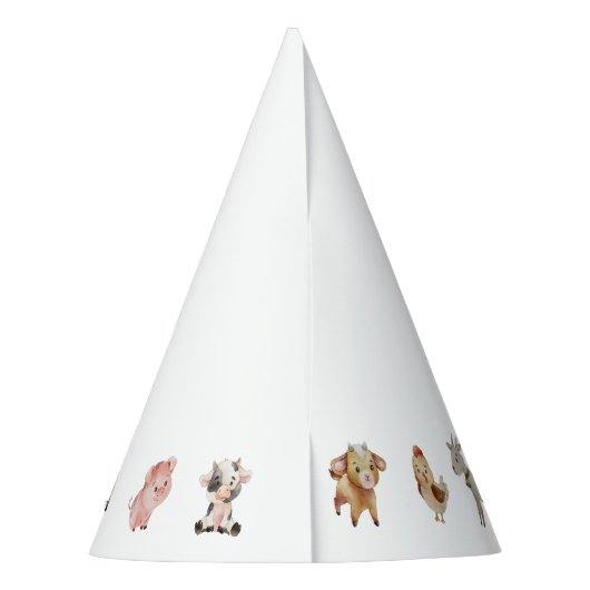 ハッピーバースデーファーム動物パーティー帽子 パーティーハット (裏面)
