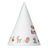 ハッピーバースデーファーム動物パーティー帽子 パーティーハット (左)