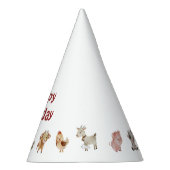 ハッピーバースデーファーム動物パーティー帽子 パーティーハット (右)