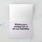 ハッピーバースデーフェスティバルカラフルグリッター紙吹雪 カード (内部)