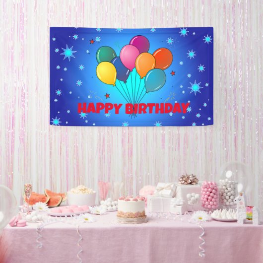 ハッピーバースデーフェスティバルバナー 横断幕 (パーティー)