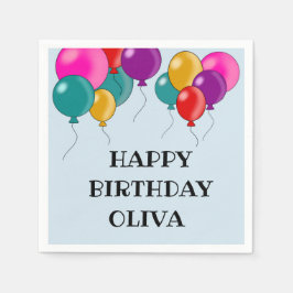 ハッピーバースデーフェスティバルパーティーバッシュバルーン スタンダードカクテルナプキン