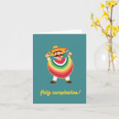 ハッピーバースデーフェリツcumpleos! カード (黄色い花)