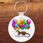 ハッピーバースデーフェレットキーチェーン キーホルダー (正面)
