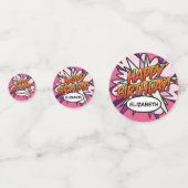 ハッピーバースデーフォトおもしろいレトロ漫画帳 コンフェッティ (正面)