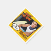 ハッピーバースデーフォトおもしろいレトロ漫画帳 スタンダードカクテルナプキン (角)