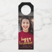 ハッピーバースデーフォトカスタム ボトルネックタグ (正面)