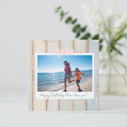 ハッピーバースデーフォトカードとインスタントダウンロード シーズンカード (スタンド正面)