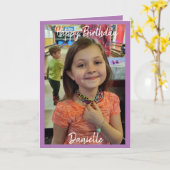ハッピーバースデーフォトカード カード (黄色い花)