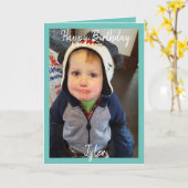 ハッピーバースデーフォトカード カード (黄色い花)
