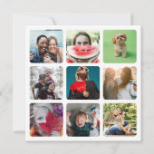 ハッピーバースデーフォトコラージュ&バルーン文字 シーズンカード (正面)