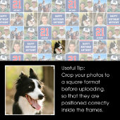 ハッピーバースデーフォトコラージュAny Age Green Black ラッピングペーパー