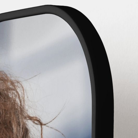 ハッピーバースデーフォトファミリーのパーソナライズ ピックルボールラケット (左詳細)