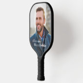 ハッピーバースデーフォトファミリーパパ父カスタム ピックルボールラケット (左)